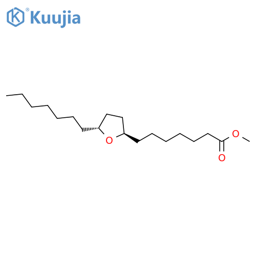 2-Furanheptanoic acid, 5-heptyltetrahydro-, methyl ester, trans- structure