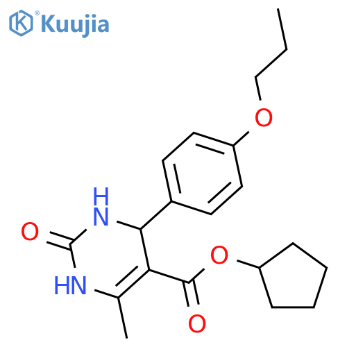 <br>cyclopentyl 6-methyl-2-oxo-4-(4-propoxyphenyl)-1,2,3,4-tetrahydropyrimidine -5-carboxylate structure