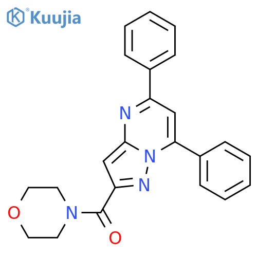 (5,7-diphenylpyrazolo[1,5-a]pyrimidin-2-yl)(morpholin-4-yl)methanone structure