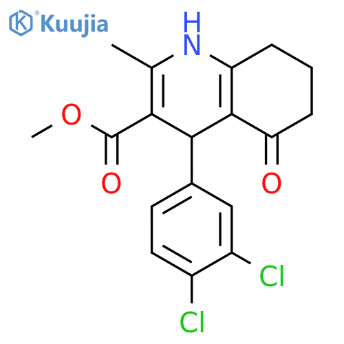 <br>methyl 4-(3,4-dichlorophenyl)-2-methyl-5-oxo-1,4,5,6,7,8-hexahydro-3-quinol inecarboxylate structure
