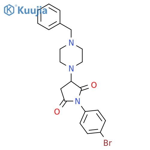 3-(4-Benzylpiperazin-1-yl)-1-(4-bromophenyl)pyrrolidine-2,5-dione structure