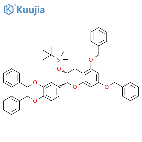 2H-1-Benzopyran, 2-[3,4-bis(phenylmethoxy)phenyl]-3-[[(1,1-dimethylethyl)dimethylsilyl]oxy]-3,4-dihydro-5,7-bis(phenylmethoxy)-, (2R,3R)- structure