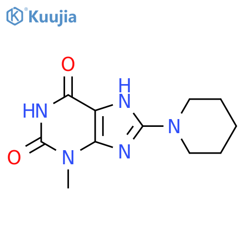 3-methyl-8-(piperidin-1-yl)-2,3,6,7-tetrahydro-1H-purine-2,6-dione structure
