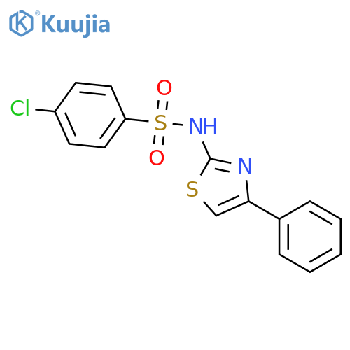 4-chloro-N-(4-phenyl-1,3-thiazol-2-yl)benzenesulfonamide structure