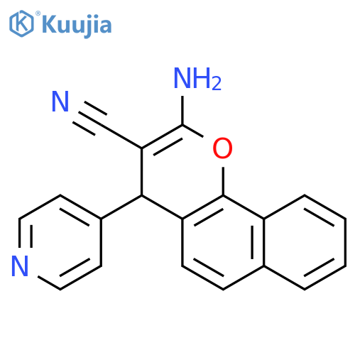 4H-Naphtho[1,2-b]pyran-3-carbonitrile, 2-amino-4-(4-pyridinyl)- structure