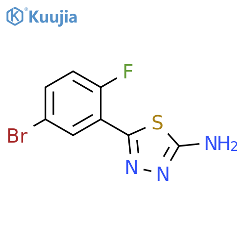 5-(5-bromo-2-fluorophenyl)-1,3,4-thiadiazol-2-amine structure