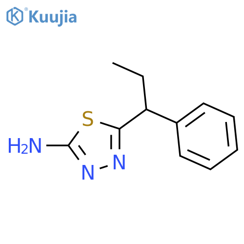 5-(1-Phenylpropyl)-1,3,4-thiadiazol-2-amine structure