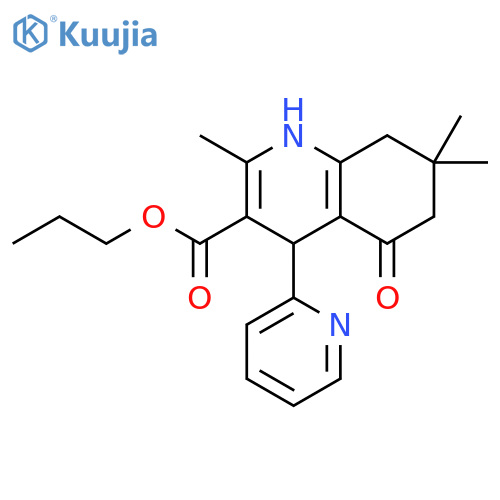 <br>2,7,7-Trimethyl-5-oxo-4-pyridin-2-yl-1,4,5,6,7,8-hexahydro-quinoline-3-carb oxylic acid propyl ester structure