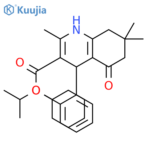 <br>cyclohexyl 4-(2-isopropoxyphenyl)-2,7,7-trimethyl-5-oxo-1,4,5,6,7,8-hexahyd ro-3-quinolinecarboxylate structure
