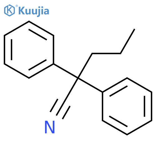 Benzeneacetonitrile, a-phenyl-a-propyl- structure