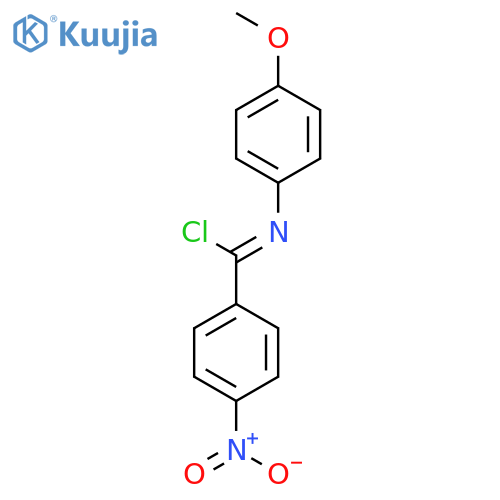 Benzenecarboximidoyl chloride, N-(4-methoxyphenyl)-4-nitro- structure