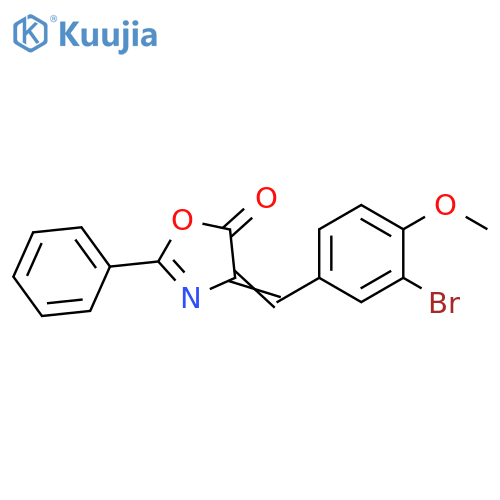 (4E)-4-[(3-bromo-4-methoxyphenyl)methylidene]-2-phenyl-4,5-dihydro-1,3-oxazol-5-one structure
