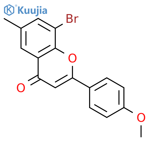 4H-1-Benzopyran-4-one, 8-bromo-2-(4-methoxyphenyl)-6-methyl- structure