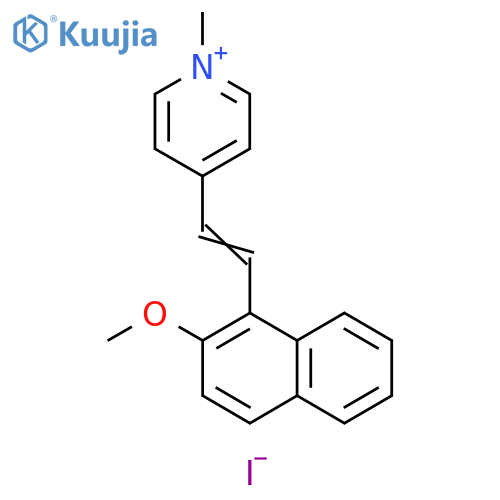 Pyridinium, 4-[2-(2-methoxy-1-naphthalenyl)ethenyl]-1-methyl-, iodide structure