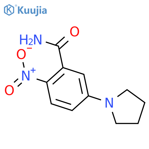 2-nitro-5-pyrrolidin-1-ylbenzamide structure