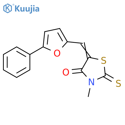 (5E)-3-methyl-5-(5-phenylfuran-2-yl)methylidene-2-sulfanylidene-1,3-thiazolidin-4-one structure