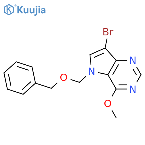 5-[(benzyloxy)methyl]-7-bromo-4-methoxy-5H-pyrrolo[3,2-d]pyrimidine structure