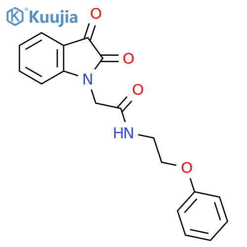 2-(2,3-Dioxo-2,3-dihydro-1H-indol-1-yl)-N-(2-phenoxyethyl)acetamide structure