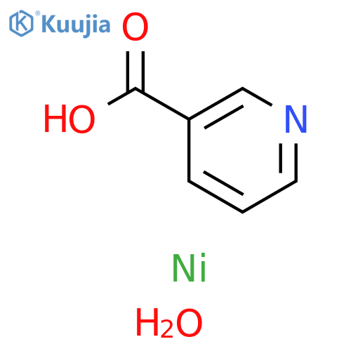 3-Pyridinecarboxylic acid, nickel(2+) salt, hydrate (2:1:4) structure