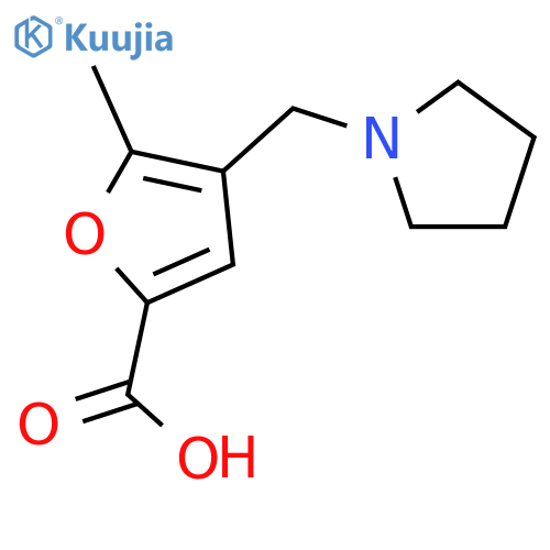 5-Methyl-4-pyrrolidin-1-ylmethyl-furan-2-carboxylic Acid structure