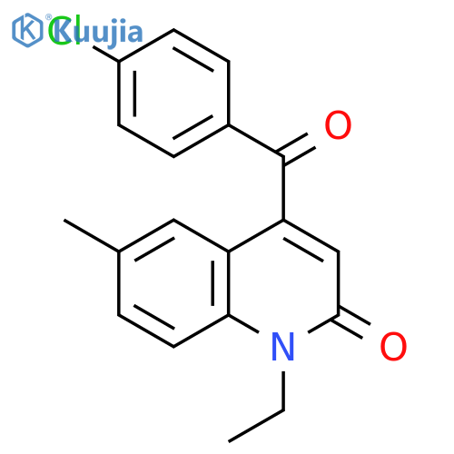 2(1H)-Quinolinone, 4-(4-chlorobenzoyl)-1-ethyl-6-methyl- structure