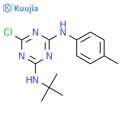 N-(tert-Butyl)-6-chloro-N'-(4-methylphenyl)-1,3,5-triazine-2,4-diamine structure