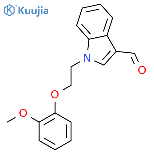 1-[2-(2-methoxyphenoxy)ethyl]-1H-indole-3-carbaldehyde structure