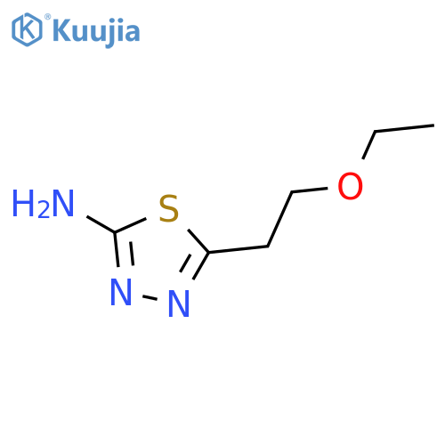 5-(2-Ethoxyethyl)-1,3,4-thiadiazol-2-amine structure