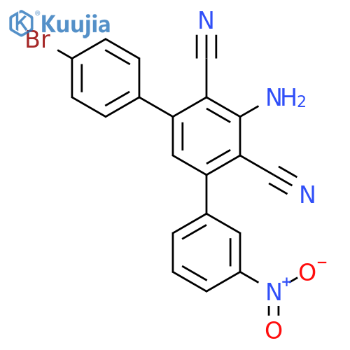 5'-amino-4''-bromo-3-nitro-1,1':3',1''-terphenyl-4',6'-dicarbonitrile structure
