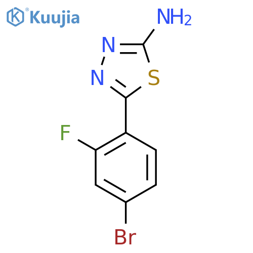 5-(4-Bromo-2-fluorophenyl)-1,3,4-thiadiazol-2-amine structure