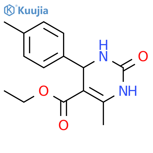 ethyl 6-methyl-4-(4-methylphenyl)-2-oxo-1,2,3,4-tetrahydropyrimidine-5-carboxylate structure