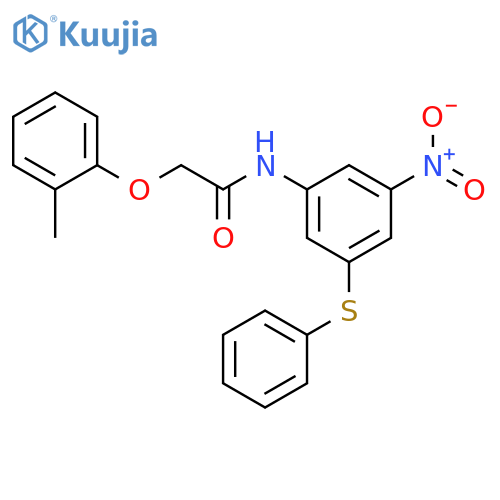 2-(2-methylphenoxy)-N-[3-nitro-5-(phenylsulfanyl)phenyl]acetamide structure