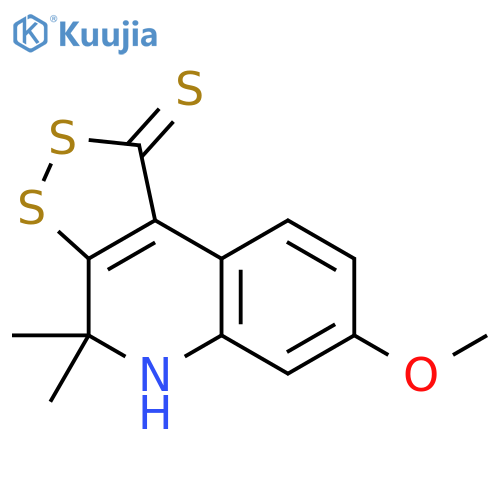 7-Methoxy-4,4-dimethyl-4,5-dihydro-1H-1,2dithiolo3,4-cquinoline-1-thione structure