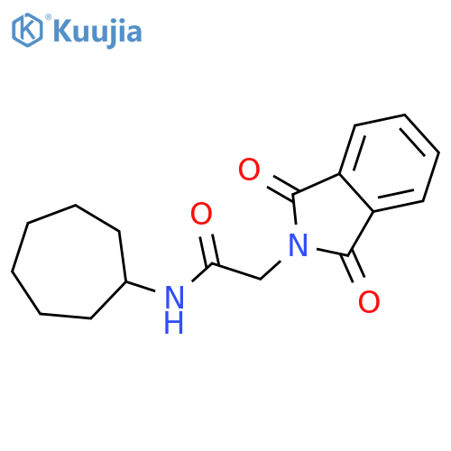 N-cycloheptyl-2-(1,3-dioxo-1,3-dihydro-2H-isoindol-2-yl)acetamide structure