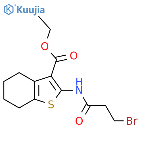 Ethyl 2-[(3-bromopropanoyl)amino]-4,5,6,7-tetrahydro-1-benzothiophene-3-carboxylate structure