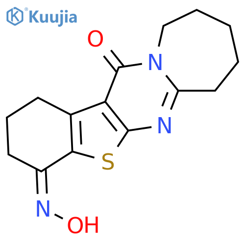 <br>2,3,8,9,10,11-hexahydro[1]benzothieno[2',3':4,5]pyrimido[1,2-a]azepine-4,13 (1H,7H)-dione 4-oxime structure