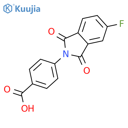 4-(5-Fluoro-1,3-dioxo-1,3-dihydro-isoindol-2-yl)-benzoic acid structure