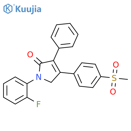 2H-Pyrrol-2-one,1-(2-fluorophenyl)-1,5-dihydro-4-[4-(methylsulfonyl)phenyl]-3-phenyl- structure