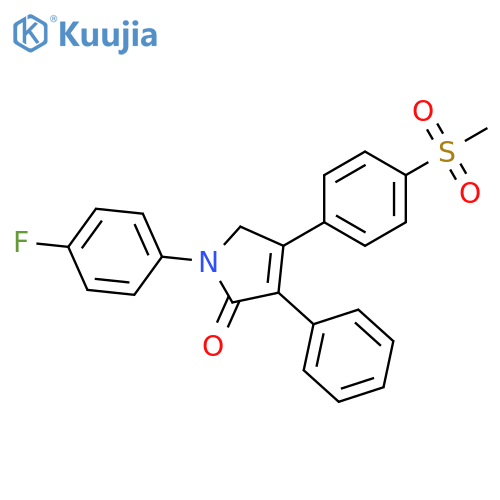 2H-Pyrrol-2-one,1-(4-fluorophenyl)-1,5-dihydro-4-[4-(methylsulfonyl)phenyl]-3-phenyl- structure