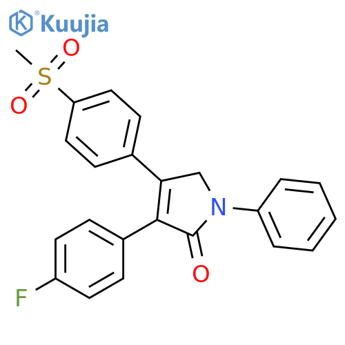 2H-Pyrrol-2-one,3-(4-fluorophenyl)-1,5-dihydro-4-[4-(methylsulfonyl)phenyl]-1-phenyl- structure