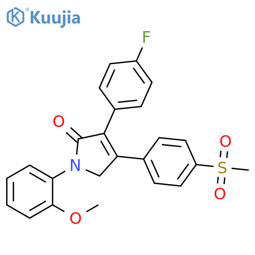 2H-Pyrrol-2-one,3-(4-fluorophenyl)-1,5-dihydro-1-(2-methoxyphenyl)-4-[4-(methylsulfonyl)phenyl]- structure
