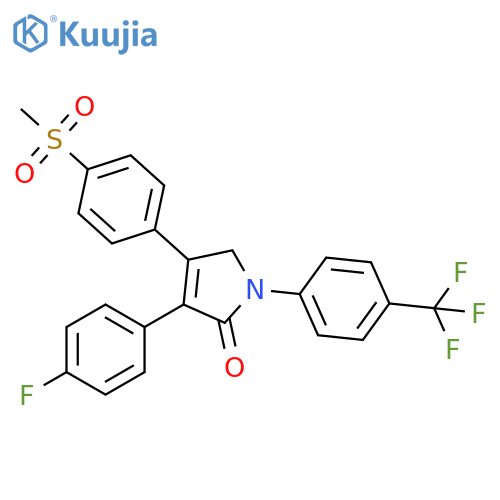 2H-Pyrrol-2-one,3-(4-fluorophenyl)-1,5-dihydro-4-[4-(methylsulfonyl)phenyl]-1-[4-(trifluoromethyl)phenyl]- structure
