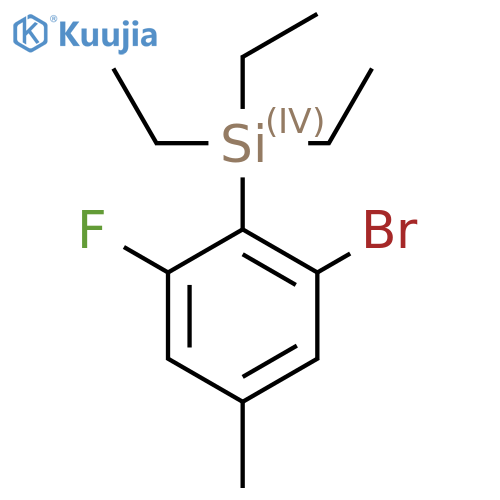 (2-Bromo-6-fluoro-4-methylphenyl)triethylsilane structure
