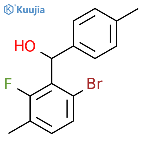 (6-Bromo-2-fluoro-3-methylphenyl)(p-tolyl)methanol structure