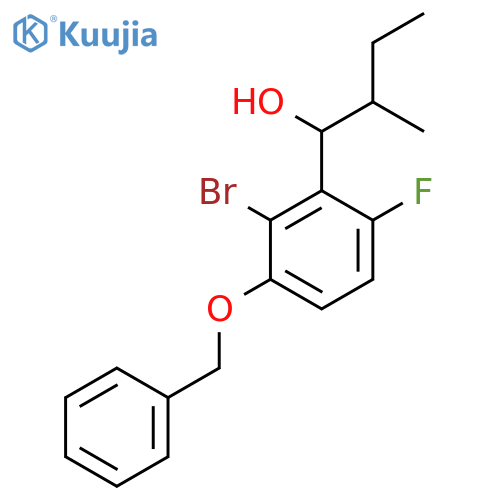 1-(3-(BenZyloxy)-2-bromo-6-fluorophenyl)-2-methylbutan-1-ol structure