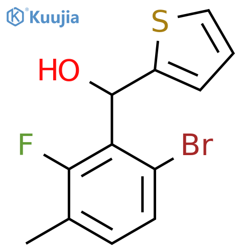 (6-Bromo-2-fluoro-3-methylphenyl)(thiophen-2-yl)methanol structure