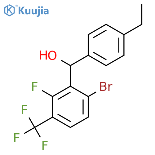(6-Bromo-2-fluoro-3-(trifluoromethyl)phenyl)(4-ethylphenyl)methanol structure