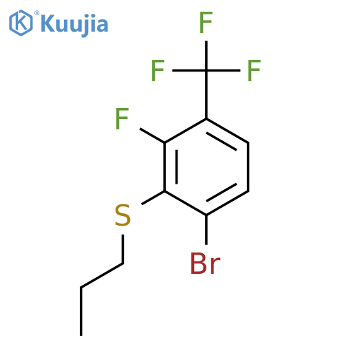 (6-Bromo-2-fluoro-3-(trifluoromethyl)phenyl)(propyl)sulfane structure