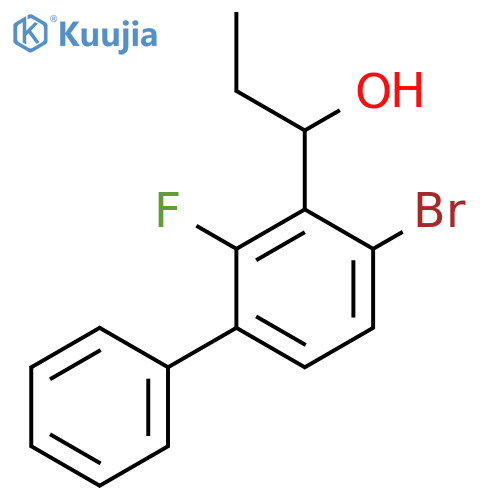 1-(4-Bromo-2-fluoro-[1,1'-biphenyl]-3-yl)propan-1-ol structure