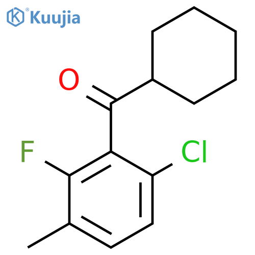 (6-Chloro-2-fluoro-3-methylphenyl)(cyclohexyl)methanone structure